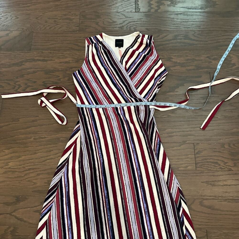 Alex Marie Colorful Cassie Stripe Sleeveless Wrap Dress Sunset Sands Size 10 NEW - Picture 12 of 12
